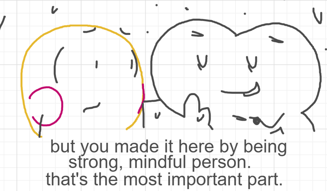 A panel from I've Been Everywhere, Man, episode nine of the Board Boards object show by Furretwalk/WalkingFurret.